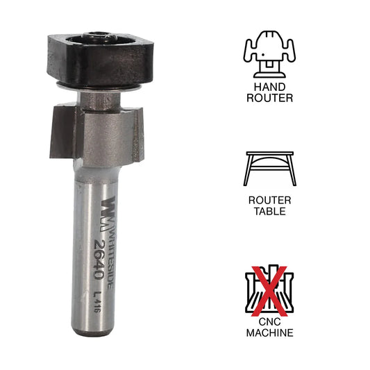 Whiteside WH2640 Laminate Trim Bit 1/4" SH, 1/2"CD, 1/4"CL