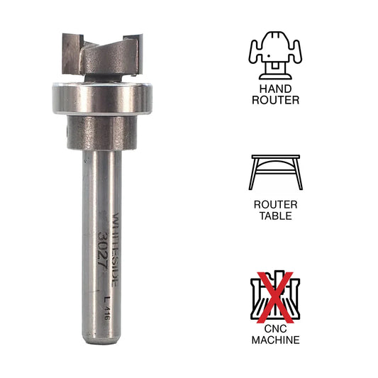 Whiteside WH3027 Template Bit 1/4"SH, 1/2"CD, 1/4"CL