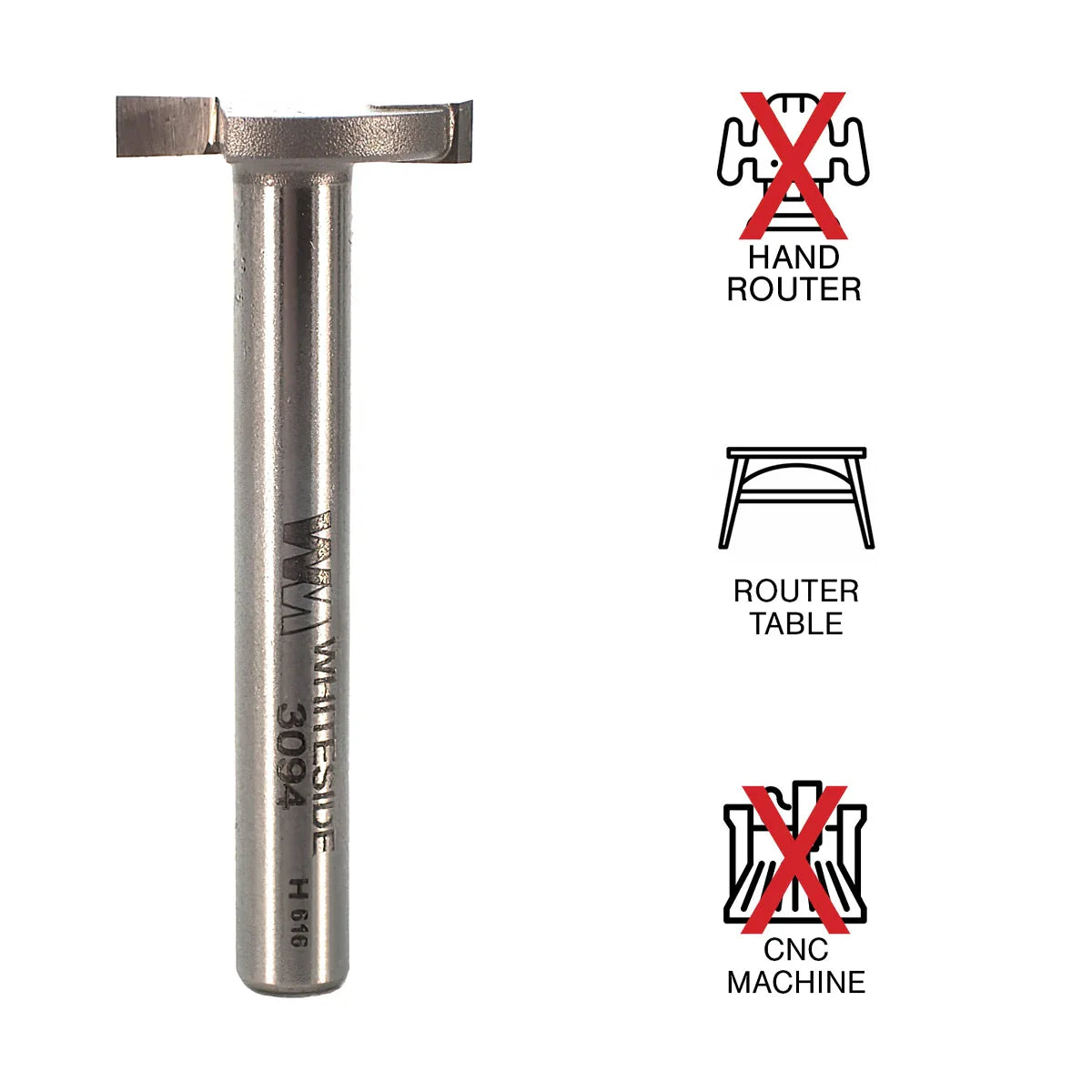 Whiteside WH3094 Slot & Undercut Bit 1/4