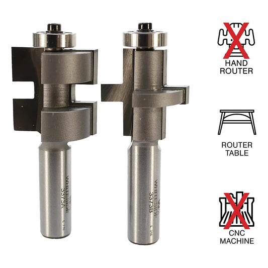 Whiteside WH3373 Straight Tongue & Groove Set 1/2"SH, 1-1/4"CL, 1-1/4"CD