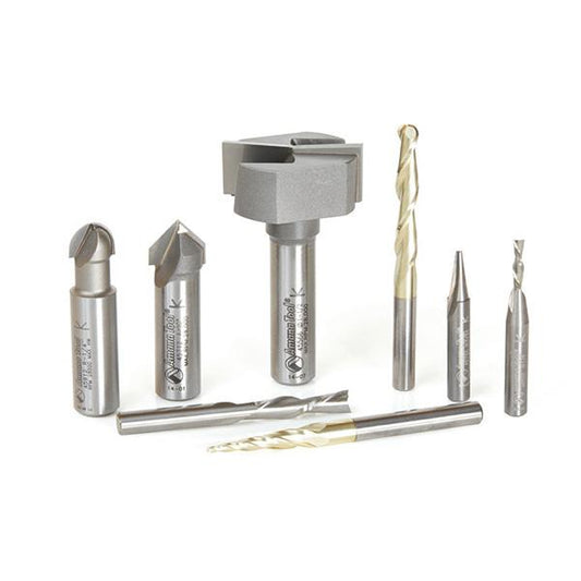 Axiom Precision 8pc CNC Bit Set by Amana Tool 