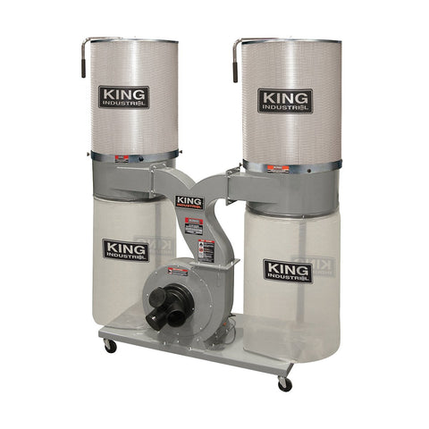 King Industrial 2280 CFM Dust Collector with Canister Filter 