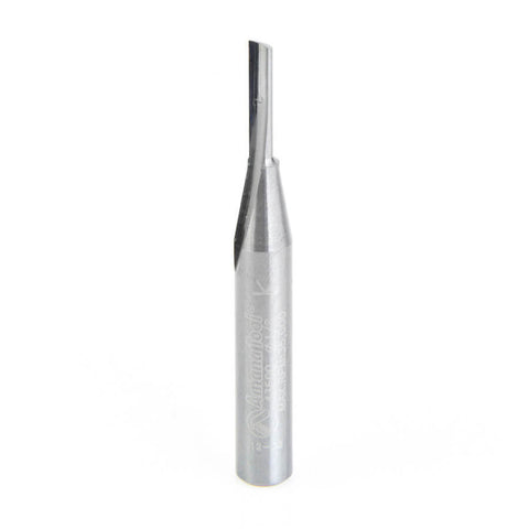 Amana Tool 43500 Solid Carbide Single 'O' Flute Plastic Cutting 1/8 Diameter x 1/2 x 1/4 Inch Shank