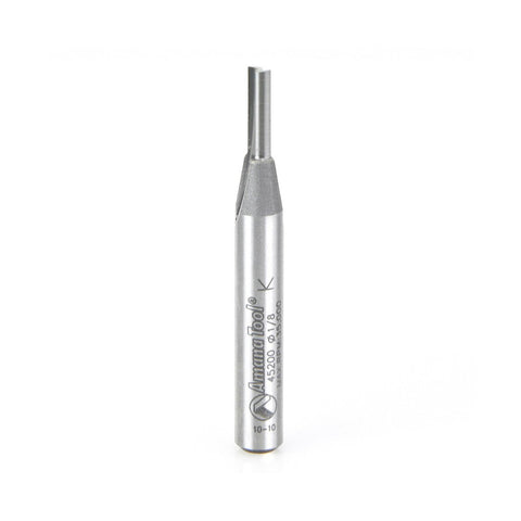 Amana Tool Solid Carbide Cutting Edge Straight Plunge High Production 1/8 Diameter x 7/16 x 1/4 Inch Shank 