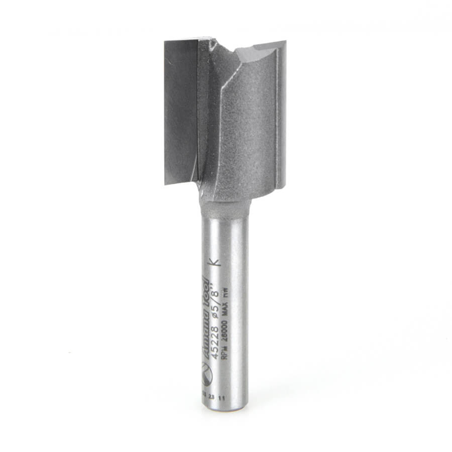 Amana Tool 45228 Carbide Tipped Straight Plunge High Production 5/8 Diameter x 3/4 x 1/4 Inch Shank