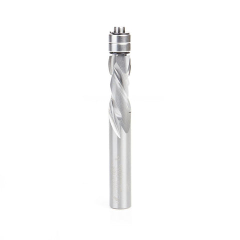 Amana Tool Solid Carbide Compression Spiral 1/2 Diameter x 1-1/4 x 1/2 Inch Shank with Double Ball Bearing 