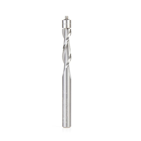 Amana Tool Solid Carbide UltraTrim Spiral 1/4 Diameter x 1 Inch x 1/4 Shank with Double Ball Bearing Up-Cut 