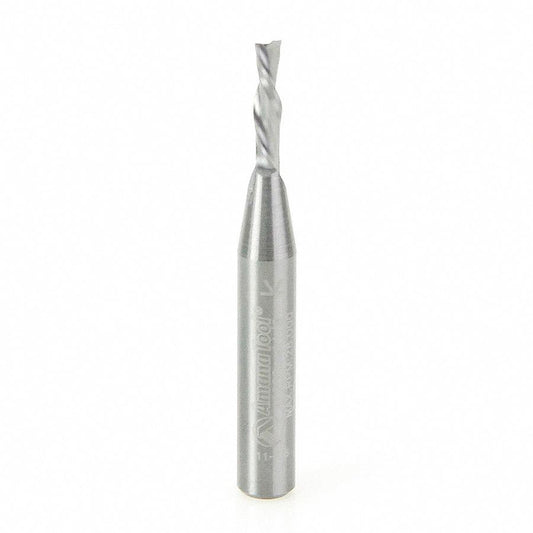 Amana Tool Solid Carbide Spiral Plunge 1/8 Diameter x 1/2 x 1/4 Inch Shank x 2 Inch Long Down-Cut 
