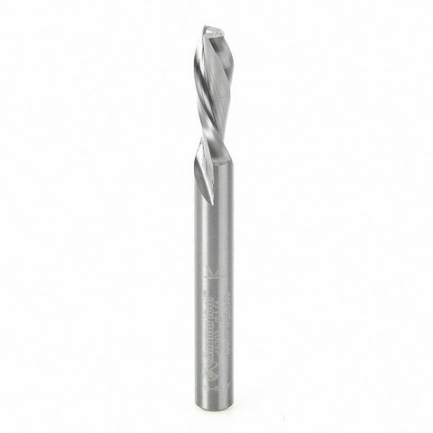 Amana Tool Solid Carbide Spiral Plunge 1/4 Diameter x 1/2 x 1/4 Inch Shank x 2 Inch Long Down-Cut 