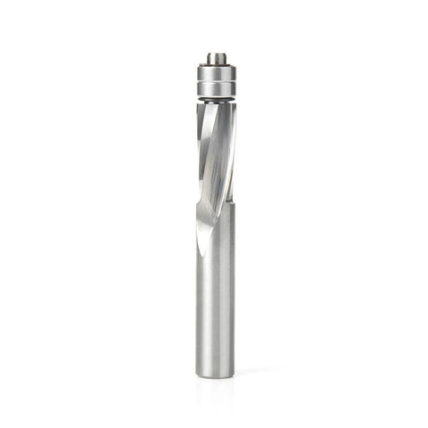 Amana Tool Solid Carbide UltraTrim Spiral 1/2 Diameter x 1-1/4 x 1/2 Inch Shank with Double Lower Ball Bearing Up-Cut 