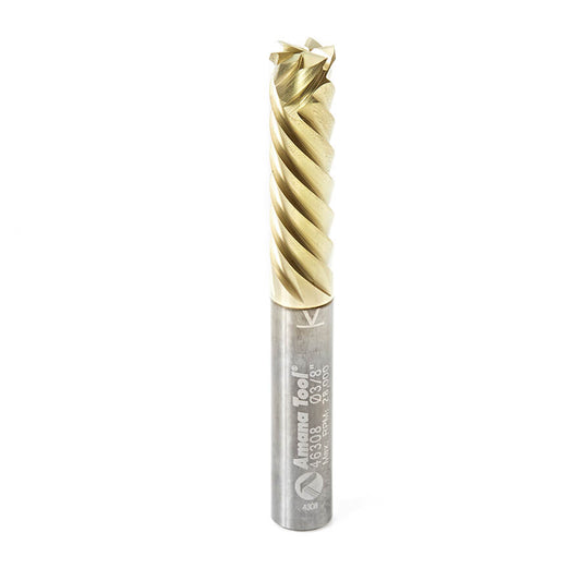 Amana Tool 46308 CNC Compression Solid Carbide ZrN Coated Honeycomb Cutting 3/8 Diameter x 1-1/4 x 3/8 Shank x 6-Flute
