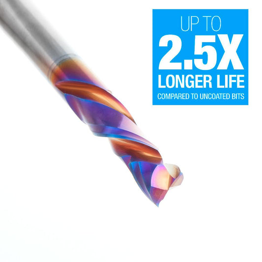 Amana Tool Solid Carbide Spektra™ Extreme Tool Life Coated Compression Spiral 1/4 Diameter x 7/8 x 1/4 Inch Shank for Baltic Birch Plywood 