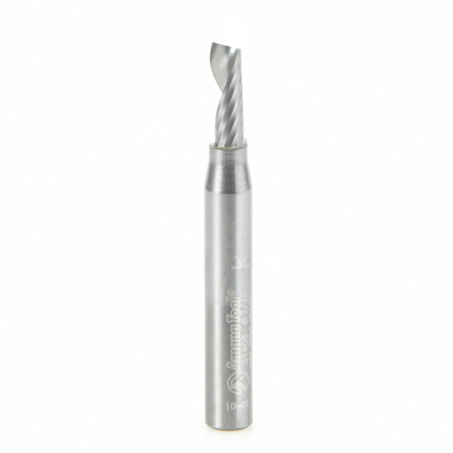Amana Tool 51408 Solid Carbide CNC Spiral 'O' Flute, Aluminum Cutting 3/16 Diameter x 1/2 x 1/4 Inch Shank Up-Cut