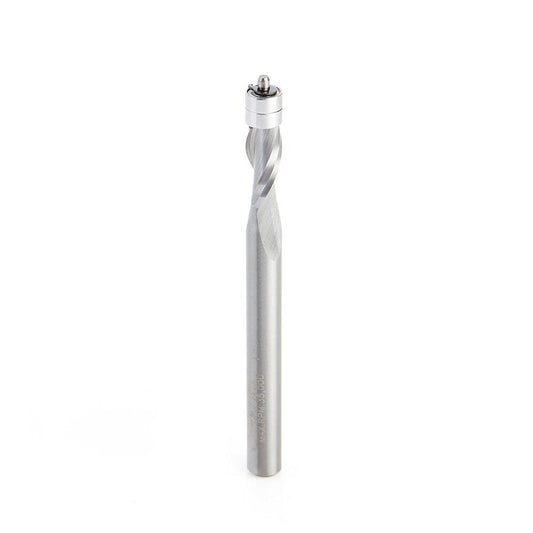 Amana Tool Solid Carbide Aluminum Cutting Flush Trim Spiral Up-Cut 1/4 Diameter x 1/2 x 1/4 Inch Shank 