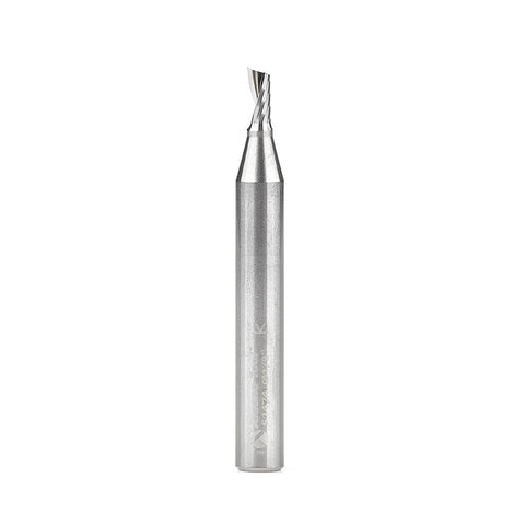 Amana Tool 51474 Solid Carbide CNC Spiral 'O' Single Flute, Aluminum Cutting 1/8 Diameter x 1/4 x 1/4 Shank x 2 Inch Long Up-Cut Router Bit