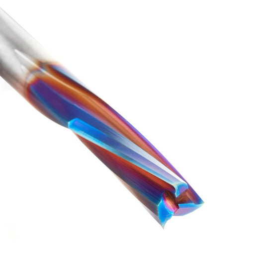 Amana Tool Solid Carbide Spektra™ Extreme Tool Life Coated Spiral Finisher 3/8 Diameter x 1-1/8 x 3/8 Shank Down-Cut Router Bit 