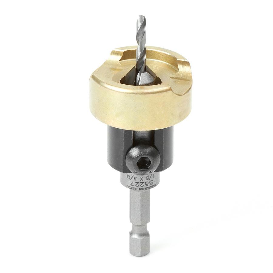 Amana Tool Carbide Tipped 82 Degree Countersink with Adjustable Depth Stop No-Thrust Ball Bearing 