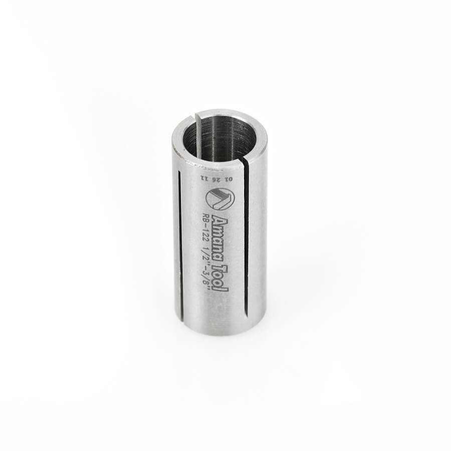 Amana Tool RB-122 High Precision Steel Router Collet Reducer 1/2 Overall Diameter x 3/8 Inner Diameter x 1-3/16 Inch Long