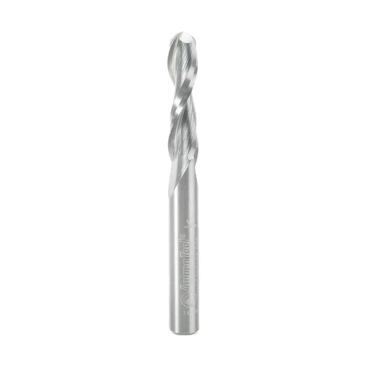 Amana Tool 46376 Solid Carbide Up-Cut Ball Nose Spiral 1/4 Diameter x 1 Inch x 1/4 Shank Router Bit