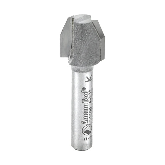 Amana Tool 51100 Carbide Tipped Combination Bevel/Flush Laminate Trim 23 Degree x 1/2 Diameter x 1/2 x 1/4 Inch Shank