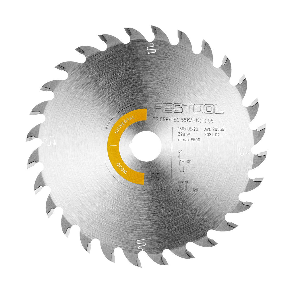 Festool 205560 TSC 55 K 28 Tooth Universal Wood Saw Blade – Wooden Edge  Tools  Machinery