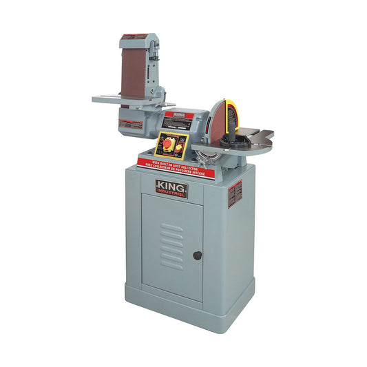 King Industrial 6" x 48" / 12" Belt Disc Sander with Built-in Dust Collection 