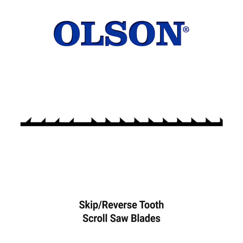 Olson PG457HG 5" PGT® Precision Ground Tooth Skip Reverse Tooth Scroll Saw Blade
