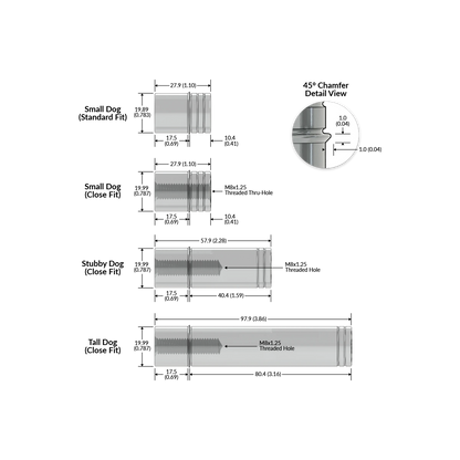 TSO Products 20mm Chamfer Dogs